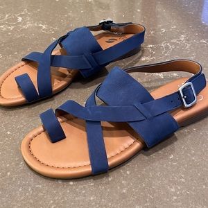 Franco Sarto Gia Suede Sandal Navy
